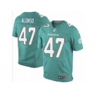 Men's Nike Miami Dolphins #47 Kiko Alonso Elite Aqua Green Team Color NFL Jersey