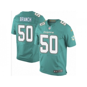 Men's Nike Miami Dolphins #50 Andre Branch Elite Aqua Green Team Color NFL Jersey