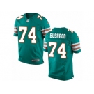 Men's Nike Miami Dolphins #74 Jermon Bushrod Elite Aqua Green Alternate NFL Jersey