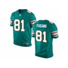 Men's Nike Miami Dolphins #81 Anthony Fasano Elite Aqua Green Alternate NFL Jersey