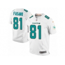 Men's Nike Miami Dolphins #81 Anthony Fasano Elite White NFL Jersey