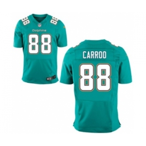 Men's Nike Miami Dolphins #88 Leonte Carroo Elite Green Team Color NFL Jersey