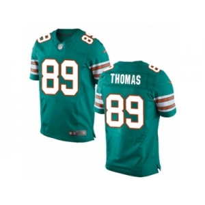 Men's Nike Miami Dolphins #89 Julius Thomas Elite Aqua Green Alternate NFL Jersey