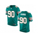 Men's Nike Miami Dolphins #90 Charles Harris Elite Aqua Green Alternate NFL Jersey