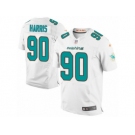 Men's Nike Miami Dolphins #90 Charles Harris Elite White NFL Jersey