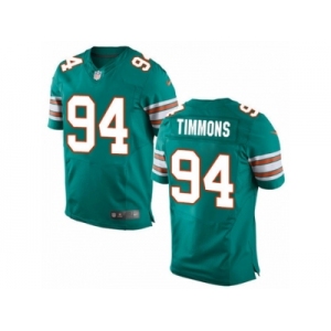 Men's Nike Miami Dolphins #94 Lawrence Timmons Elite Aqua Green Alternate NFL Jersey