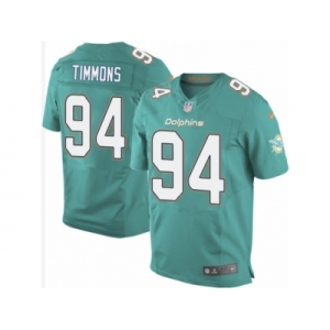 Men's Nike Miami Dolphins #94 Lawrence Timmons Elite Aqua Green Team Color NFL Jersey