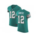 Nike Miami Dolphins #12 Bob Griese Aqua Green Alternate Men Stitched NFL Vapor Untouchable Elite Jersey