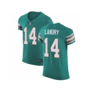 Nike Miami Dolphins #14 Jarvis Landry Aqua Green Alternate Men Stitched NFL Vapor Untouchable Elite Jersey