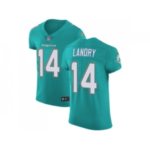 Nike Miami Dolphins #14 Jarvis Landry Aqua Green Team Color Men Stitched NFL Vapor Untouchable Elite Jersey