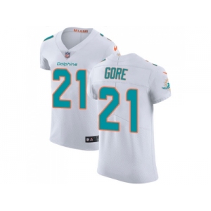 Nike Miami Dolphins #21 Frank Gore White Men Stitched NFL Vapor Untouchable Elite Jersey