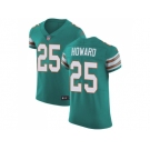 Nike Miami Dolphins #25 Xavien Howard Aqua Green Alternate Men Stitched NFL Vapor Untouchable Elite Jersey