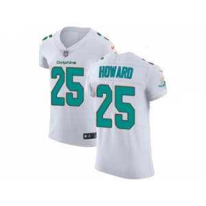 Nike Miami Dolphins #25 Xavien Howard White Men Stitched NFL Vapor Untouchable Elite Jersey