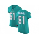 Nike Miami Dolphins #51 Mike Pouncey Aqua Green Team Color Men Stitched NFL Vapor Untouchable Elite Jersey