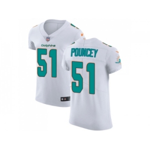 Nike Miami Dolphins #51 Mike Pouncey White Men Stitched NFL Vapor Untouchable Elite Jersey