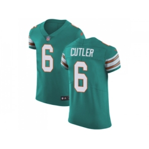 Nike Miami Dolphins #6 Jay Cutler Aqua Green Alternate Men Stitched NFL Vapor Untouchable Elite Jersey
