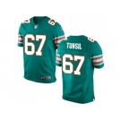 Nike Miami Dolphins #67 Laremy Tunsil Aqua Green Alternate Men's Stitched NFL Elite Jersey