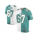 Nike Miami Dolphins #67 Laremy Tunsil Aqua Green White Men's Stitched NFL Elite Split Jersey