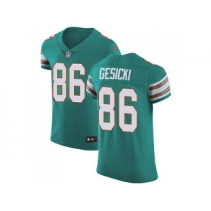 Nike Miami Dolphins #86 Mike Gesicki Aqua Green Alternate Men Stitched NFL Vapor Untouchable Elite Jersey