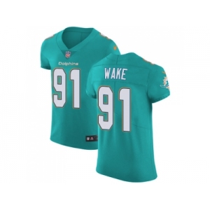 Nike Miami Dolphins #91 Cameron Wake Aqua Green Team Color Men Stitched NFL Vapor Untouchable Elite Jersey