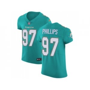 Nike Miami Dolphins #97 Jordan Phillips Aqua Green Team Color Men Stitched NFL Vapor Untouchable Elite Jersey