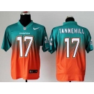 nike nfl jerseys miami dolphins #17 ryan tannehill green-orange[Elite drift fashion][second version]