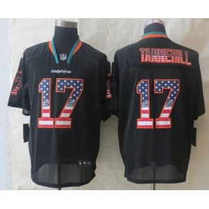 nike nfl jerseys miami dolphins #17 tannehill black[Elite USA flag fashion]