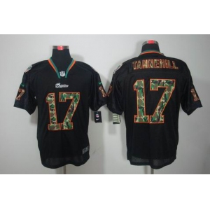 nike nfl jerseys miami dolphins #17 tannehill black[camo fashion Elite]