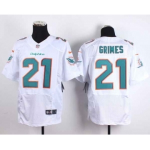 nike nfl jerseys miami dolphins #21 grimes white[Elite][grimes]