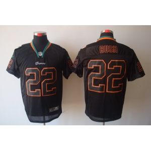 nike nfl jerseys miami dolphins #22 bush black[Elite lights out]