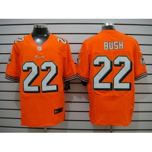 nike nfl jerseys miami dolphins #22 bush orange[Elite]