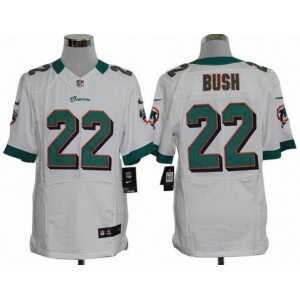 nike nfl jerseys miami dolphins #22 bush white[elite]