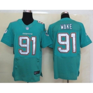 nike nfl jerseys miami dolphins #91 wake green[new Elite]