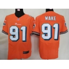 nike nfl jerseys miami dolphins #91 wake orange[Elite]