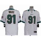 nike nfl jerseys miami dolphins #91 wake white[Elite]