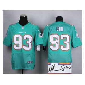 nike nfl jerseys miami dolphins #93 suh green[Elite signature]