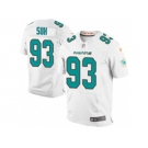 nike nfl jerseys miami dolphins #93 suh white[Elite]