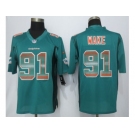 2015 new nike miami dolphins #91 wake green strobe jerseys[limited]