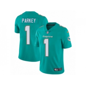 Men Nike Miami Dolphins #1 Cody Parkey Aqua Green Team Color Vapor Untouchable Limited Player NFL Jersey