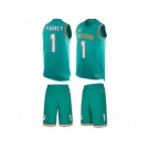 Men Nike Miami Dolphins #1 Cody Parkey Limited Aqua Green Tank Top Suit NFL Jersey