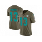 Men Nike Miami Dolphins #13 Dan Marino Limited Olive 2017 Salute to Service NFL Jersey