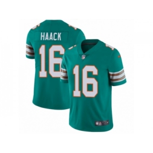 Men Nike Miami Dolphins #16 Matt Haack Aqua Green Alternate Vapor Untouchable Limited Player NFL Jersey