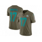 Men Nike Miami Dolphins #17 Ryan Tannehill Limited Olive 2017 Salute to Service NFL Jerse