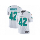 Men Nike Miami Dolphins #42 Alterraun Verner White Vapor Untouchable Limited Player NFL Jersey