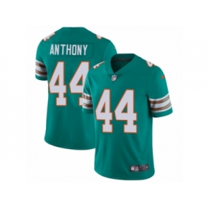 Men Nike Miami Dolphins #44 Stephone Anthony Aqua Green Alternate Vapor Untouchable Limited Player NFL Jersey
