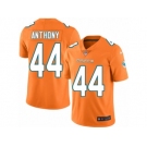 Men Nike Miami Dolphins #44 Stephone Anthony Limited Orange Rush Vapor Untouchable NFL Jersey