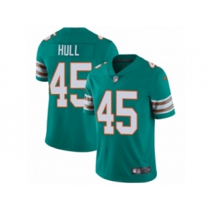 Men Nike Miami Dolphins #45 Mike Hull Aqua Green Alternate Vapor Untouchable Limited Player NFL Jersey