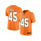 Men Nike Miami Dolphins #45 Mike Hull Limited Orange Rush Vapor Untouchable NFL Jersey