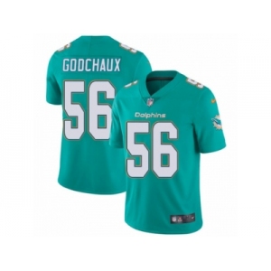 Men Nike Miami Dolphins #56 Davon Godchaux Aqua Green Team Color Vapor Untouchable Limited Player NFL Jersey