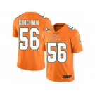 Men Nike Miami Dolphins #56 Davon Godchaux Limited Orange Rush Vapor Untouchable NFL Jersey